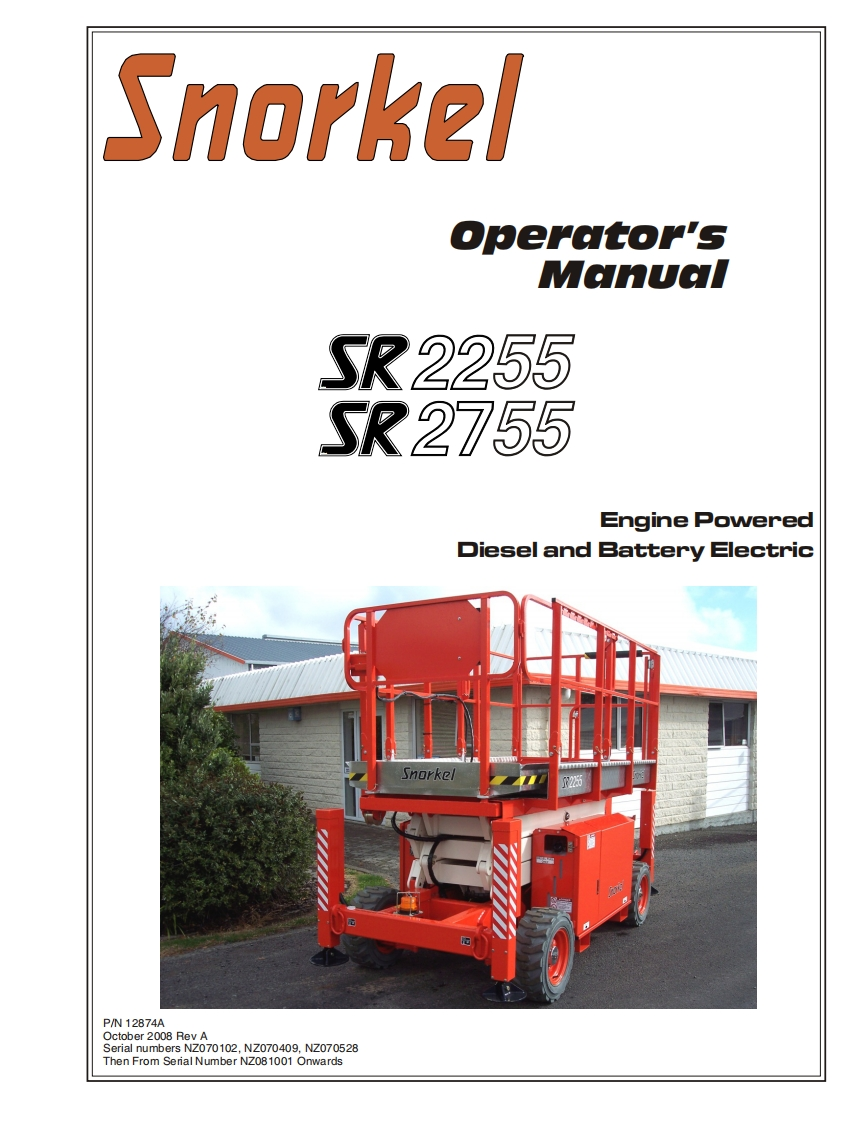 SNORKEL-SR2255--SR2755-Operators-Manual-Oct.2008操作与维修手册