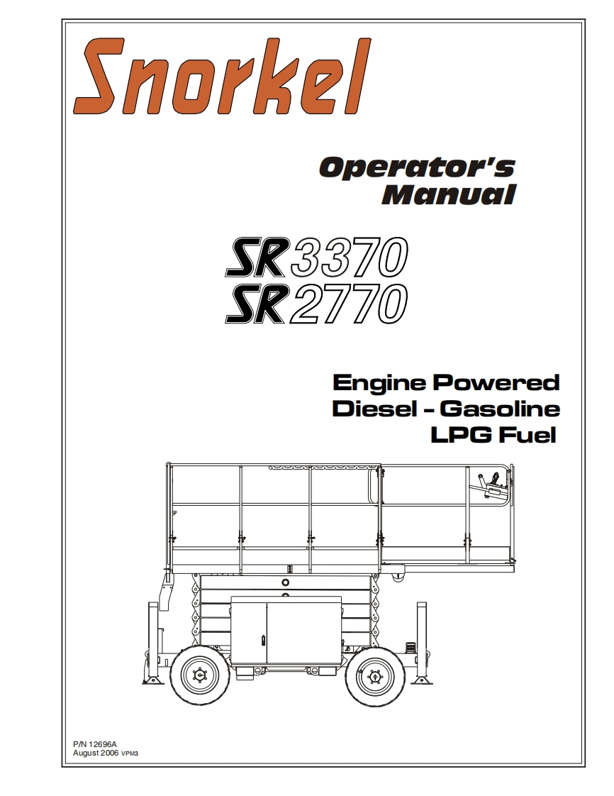 SNORKEL-SR2770--3370-Operators-Manual-Aug.2006操作与维修手册