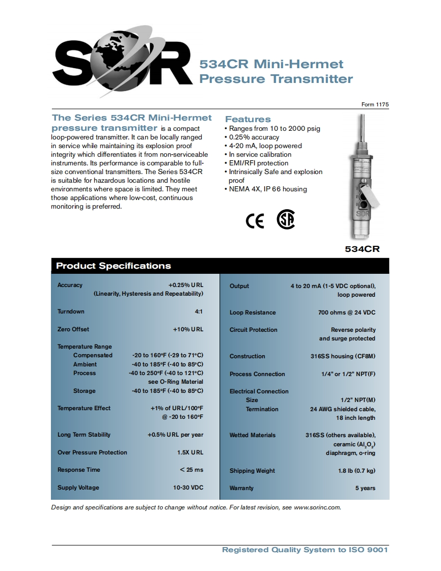 SOR-534CR-Pressure-Transmitter-User-Manual操作说明书手册新质力文库 - 聚焦新质生产力发展的数字化知识库_行业洞察 / 理论成果 / 实践指南免费下载新质力文库