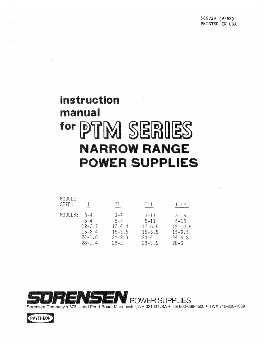 SORENSEN-PTM-Series-Operation