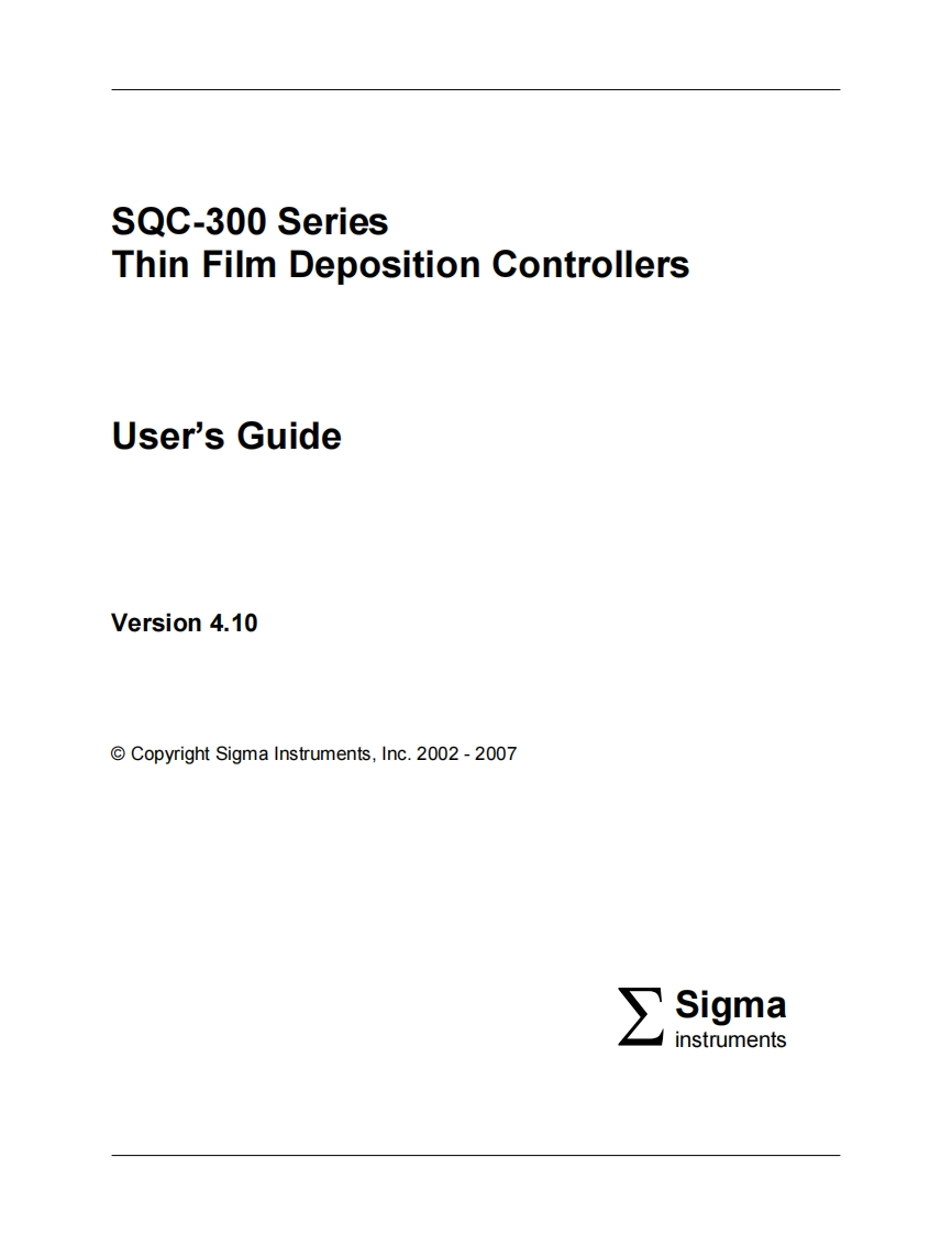 SQC-310操作说明书手册(English-ForFirmwareVersion5.01andearlier)
