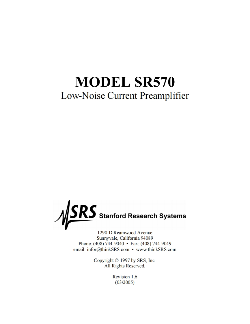 SR570--Users_Manual操作说明书手册