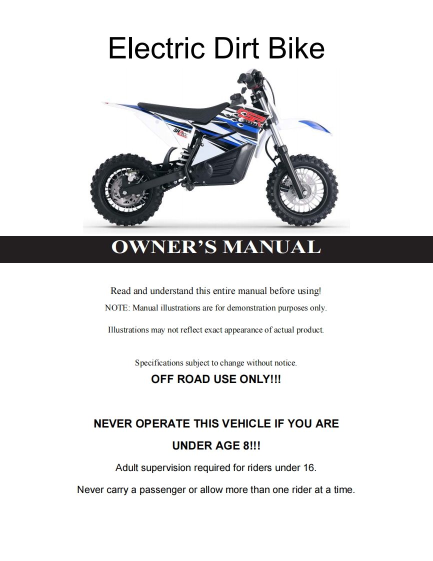 SRZ800驾驶与日常保养手册