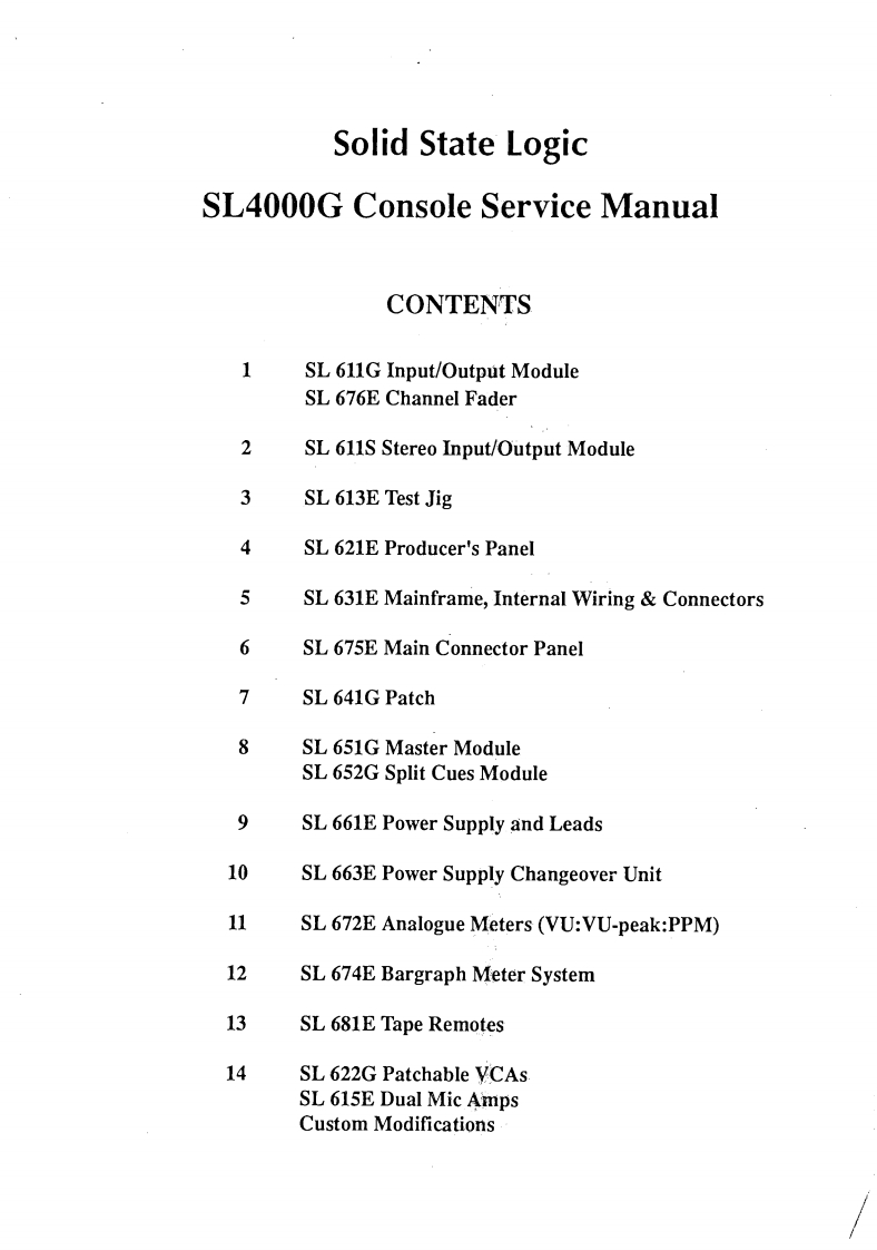SSL-4000G-Console-Service-Manual维修手册-v1_1-2