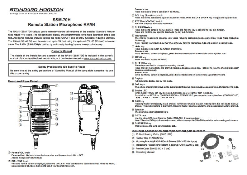 SSM-70H_操作说明书手册_ENG_EBA28X101_1904L-BS