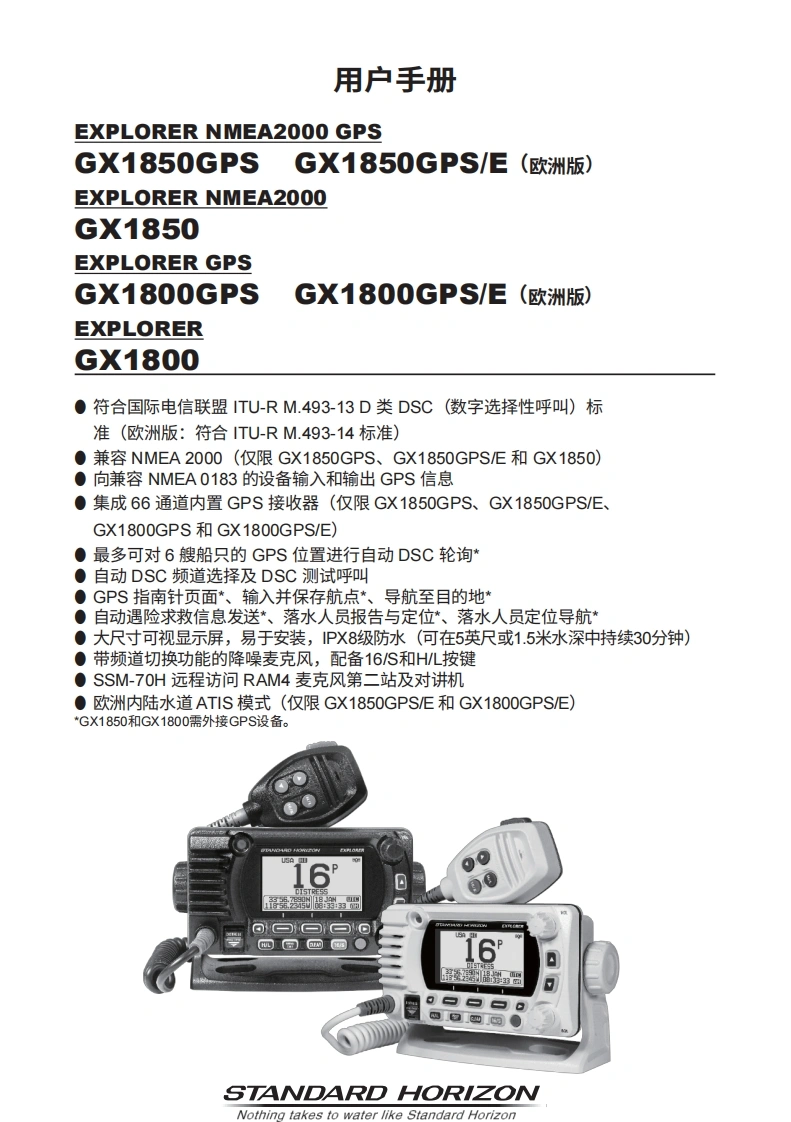STARDARD-HORION-GX1800_E_GX1850_E_操作说明书手册_ENG_EM064N201_2109B-BC-20260408中文版-找手册网