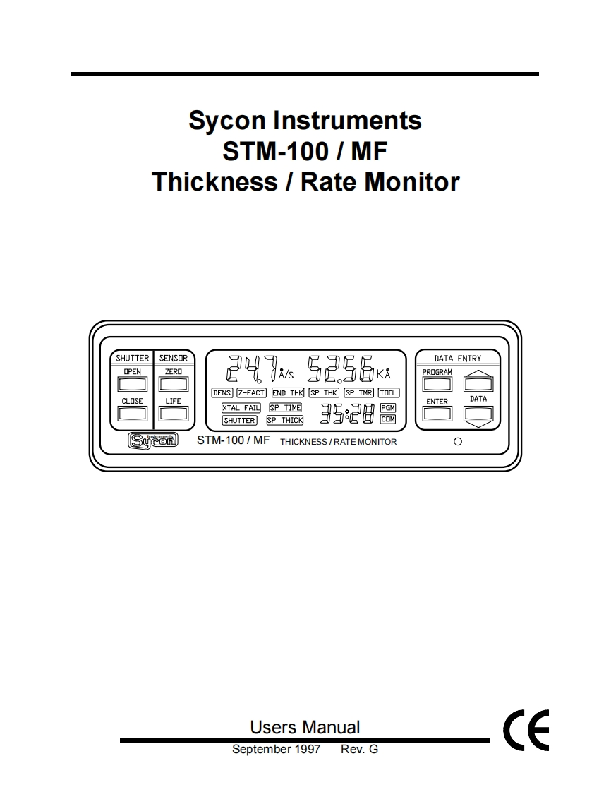 STM-100MF操作说明书手册(Engslish)