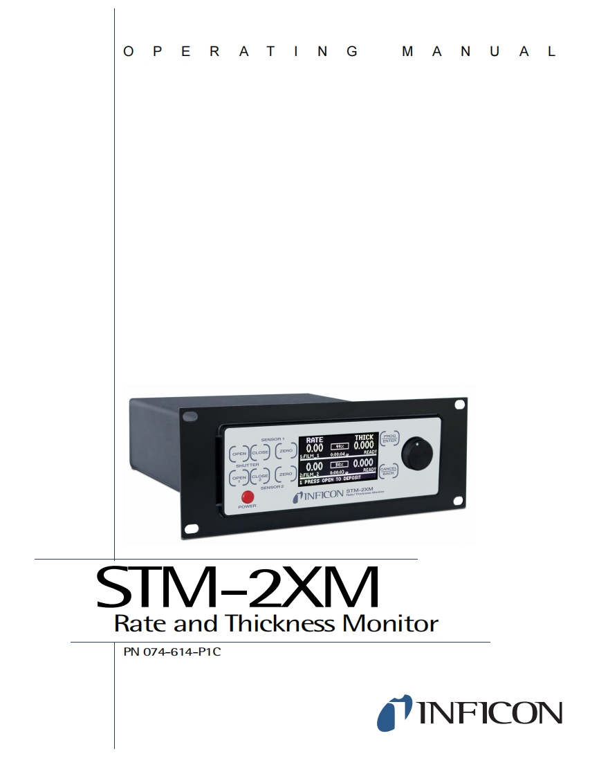 STM-2XMRateThicknessMonitor操作说明书手册(English)