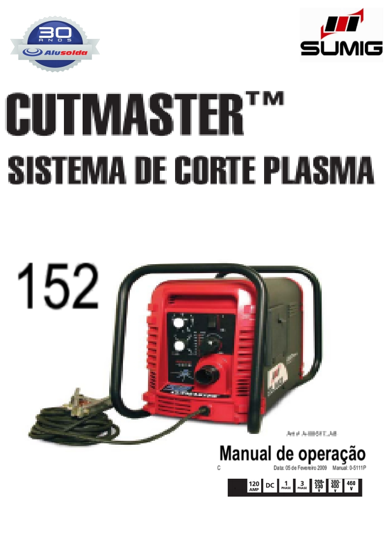 SUMIG_CUTMASTER_152操作手册含电器原理图