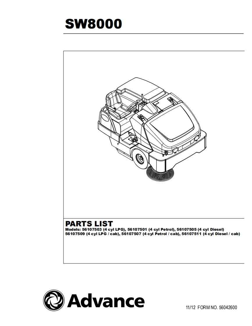 SW8000-parts维修零部件手册
