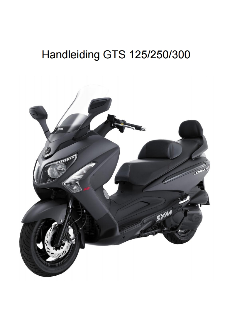 SYM-Handleiding-GTS-125250300摩托车维修手册