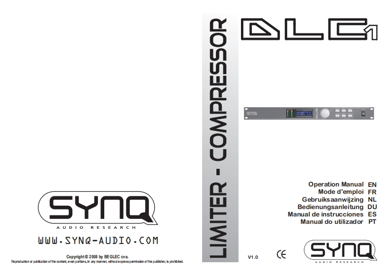 SYNQ_DLC-1_使用说明书手册