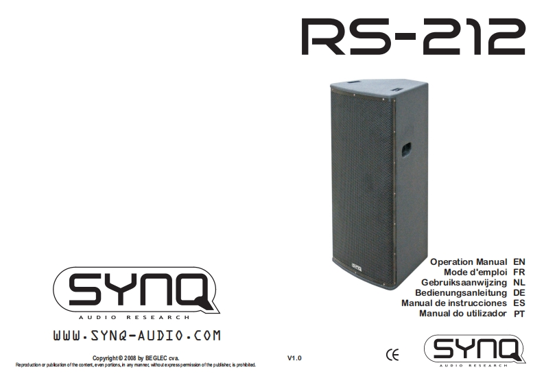 SYNQ_RS_212_使用说明书手册