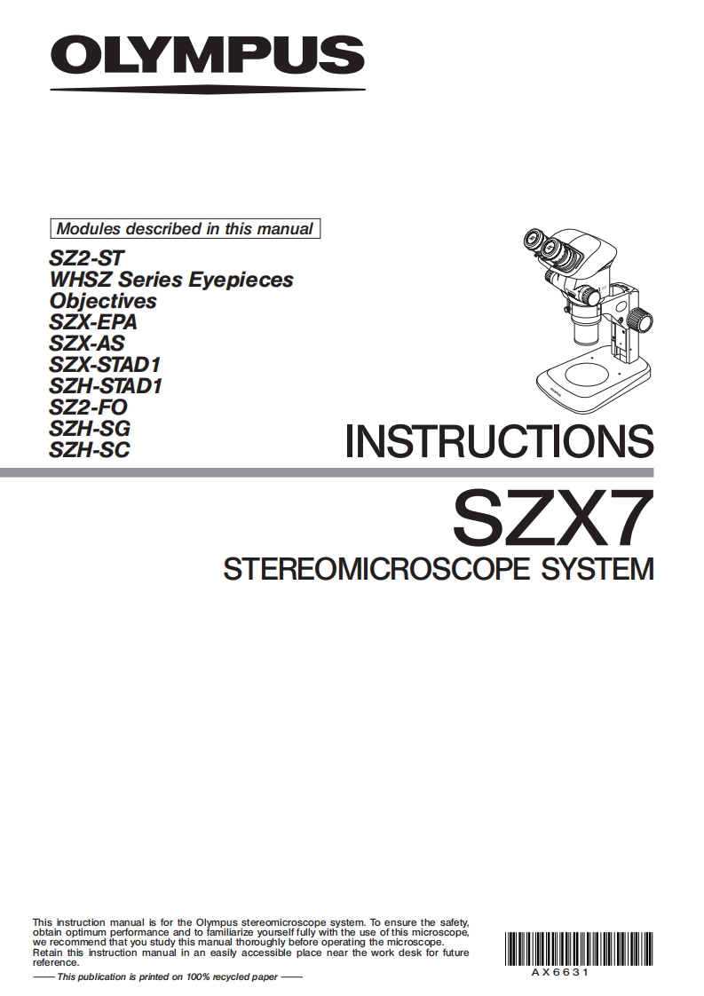 SZX7-用户使用说明书手册