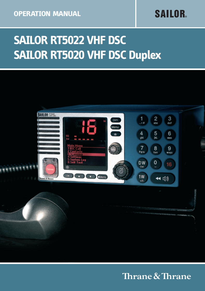 Sailor-RT5022-VHF-Manual操作说明书手册