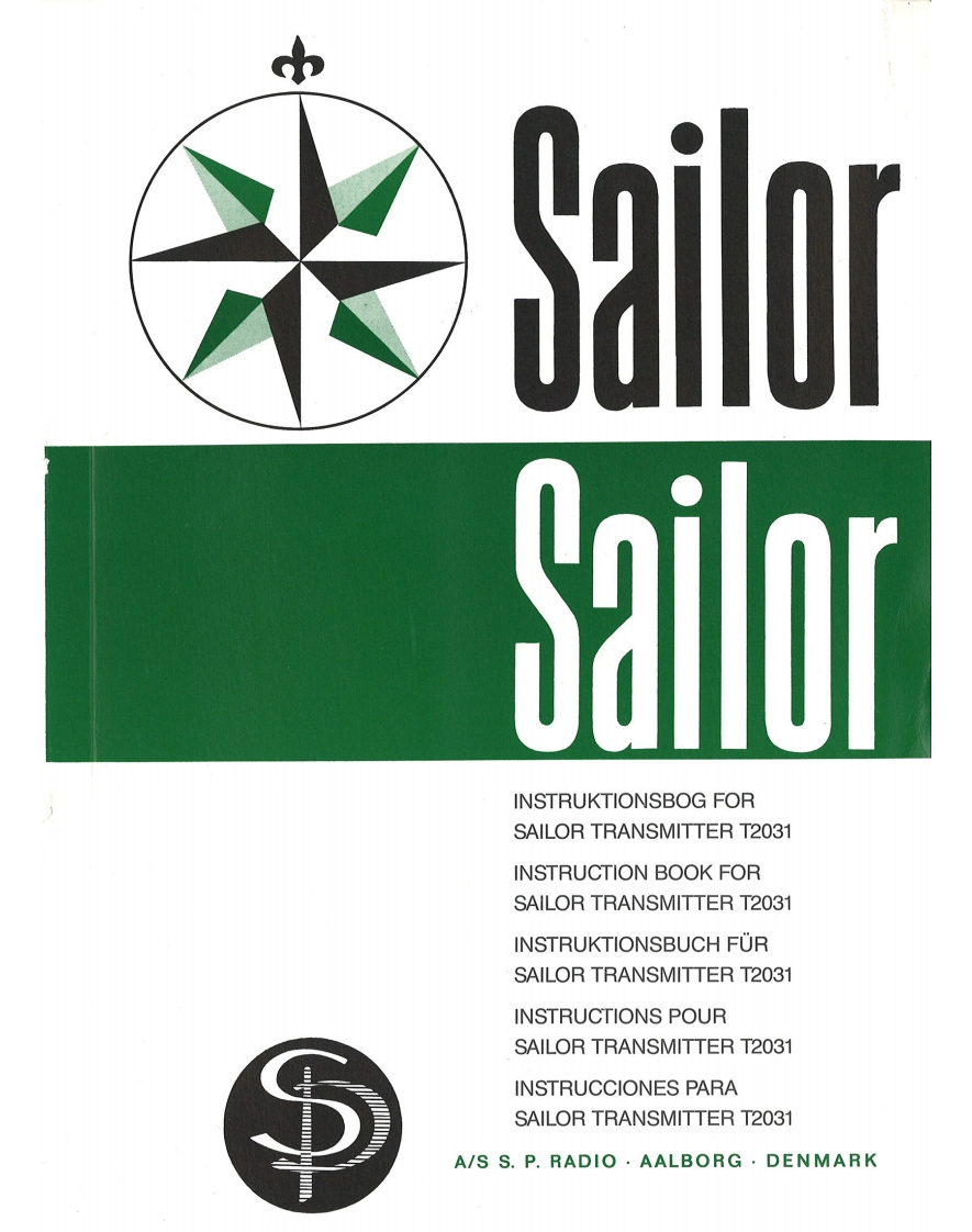 Sailor_T-2031_(Manual操作说明书手册)