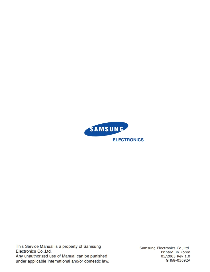 SamsungSGH-S500CellPhone维修手册电气原理图
