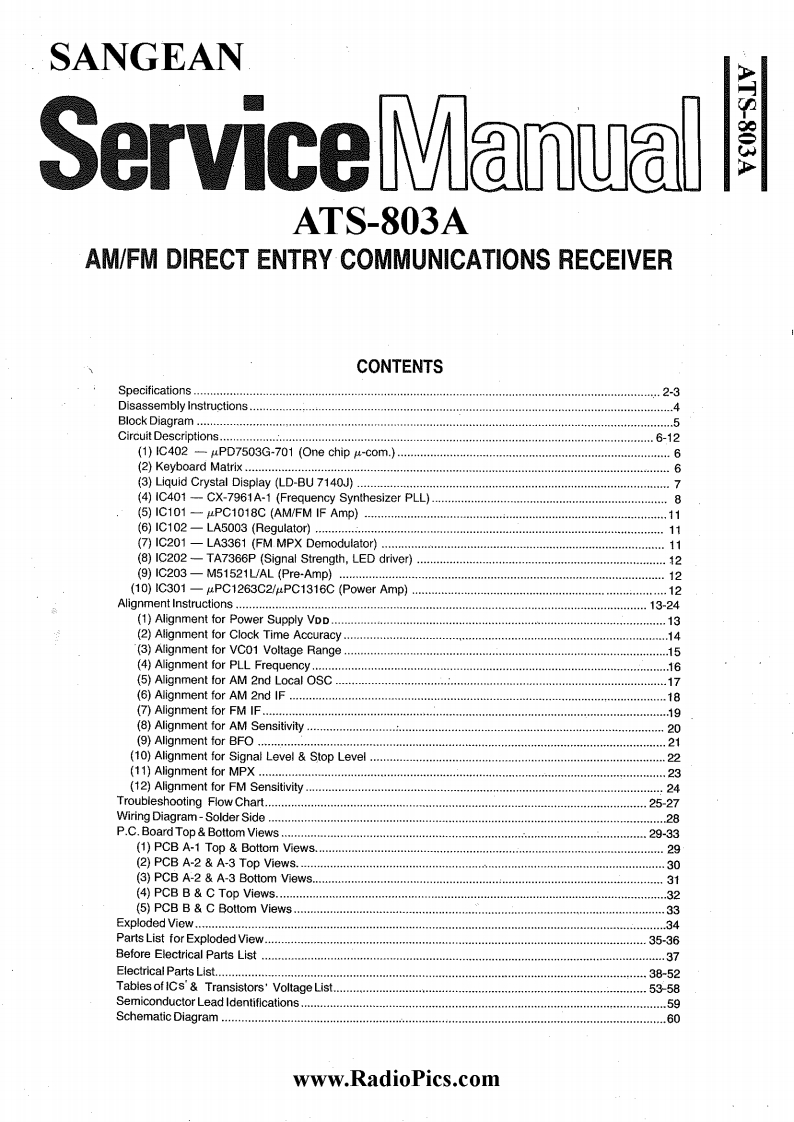 Sangean-ATS-803A_(Service-Manual维修手册电器原理图)