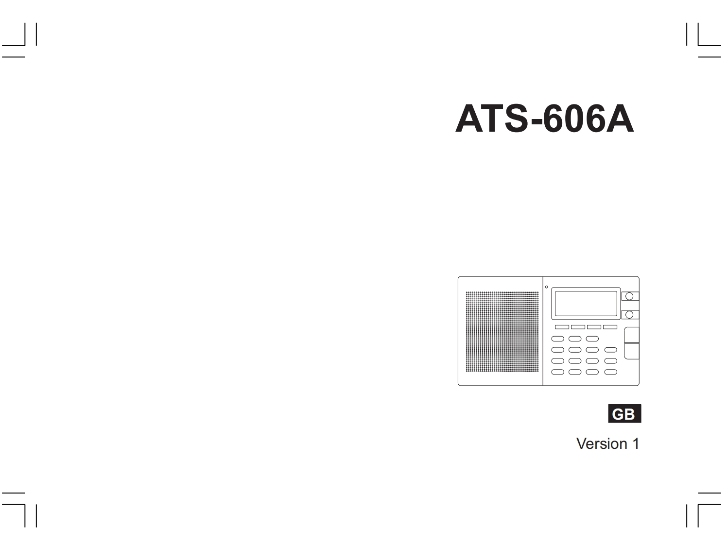Sangean_ATS-606A_user操作说明书手册