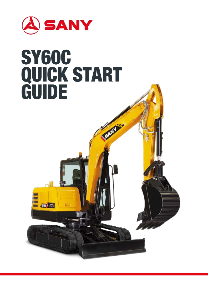 Sany-Quick-Start-Guide-SY60C-Web挖掘机快速操作说明书手册