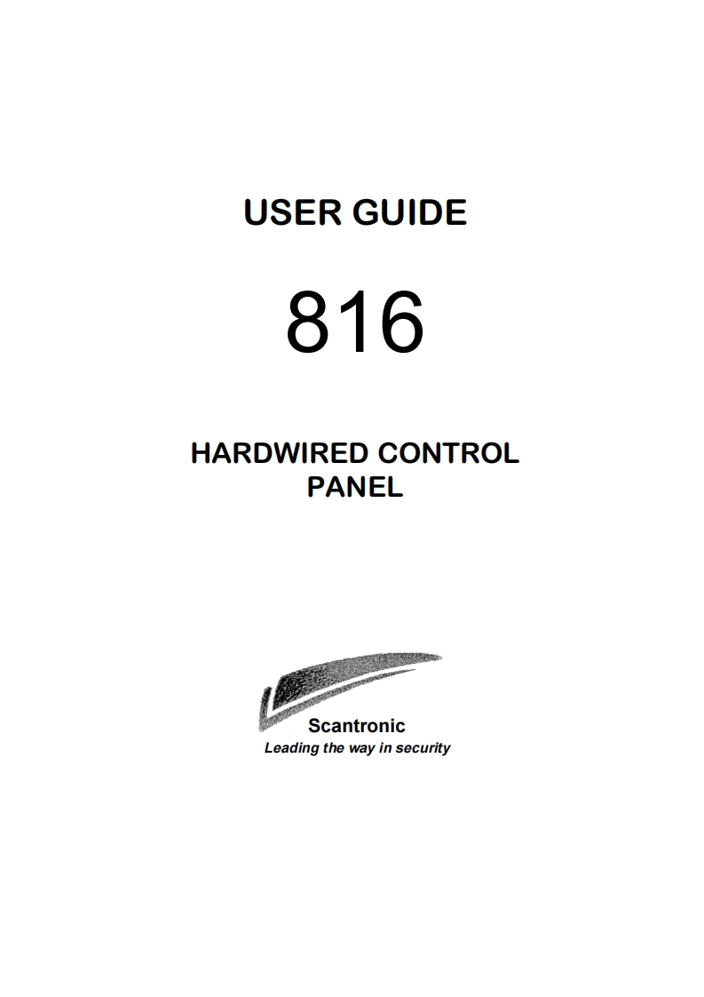 Scantronic-816-操作说明书手册