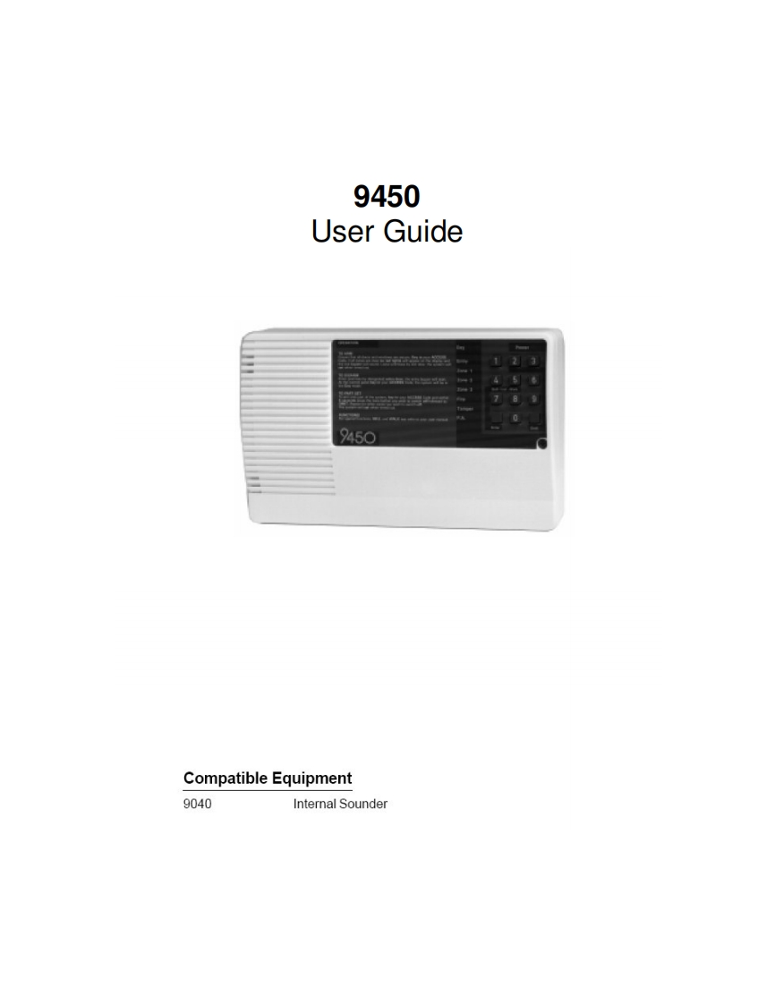 Scantronic-9450-操作说明书手册