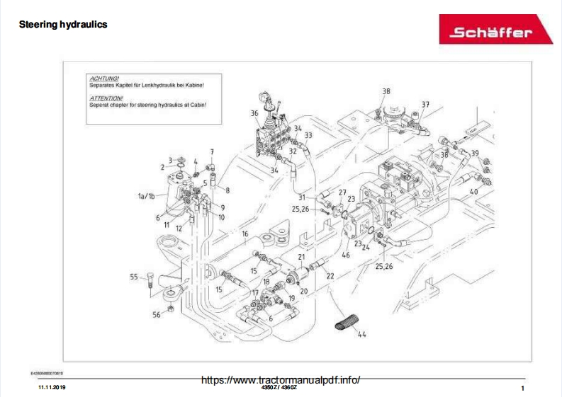Schaffer-4350-Loader-Steering-Hydraulics-零部件手册ue-PDF