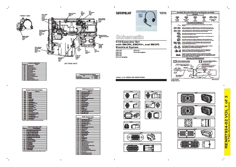Schematic-C18-Generator-Set-with-EMCPII-EMCPII-and-EMCP3-Electrical-System电器原理图手册