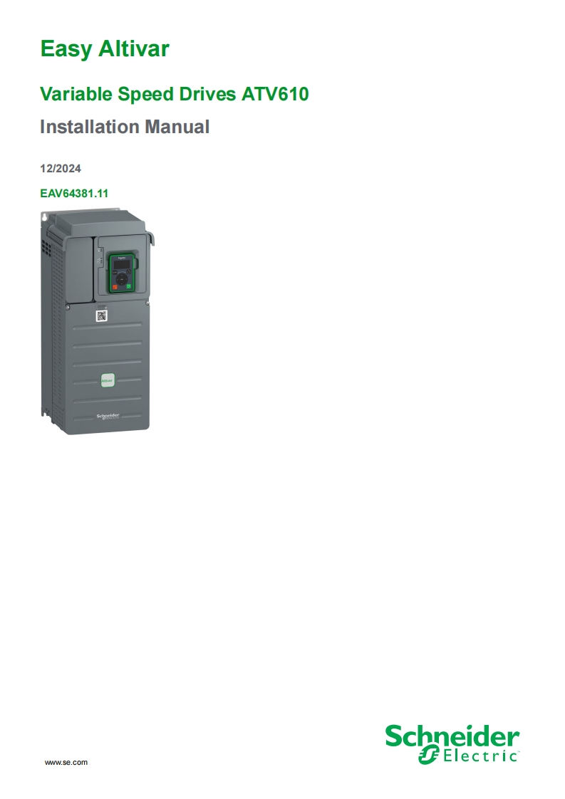 Schneider-ATV610-Manual变频器操作说明书手册-ENG