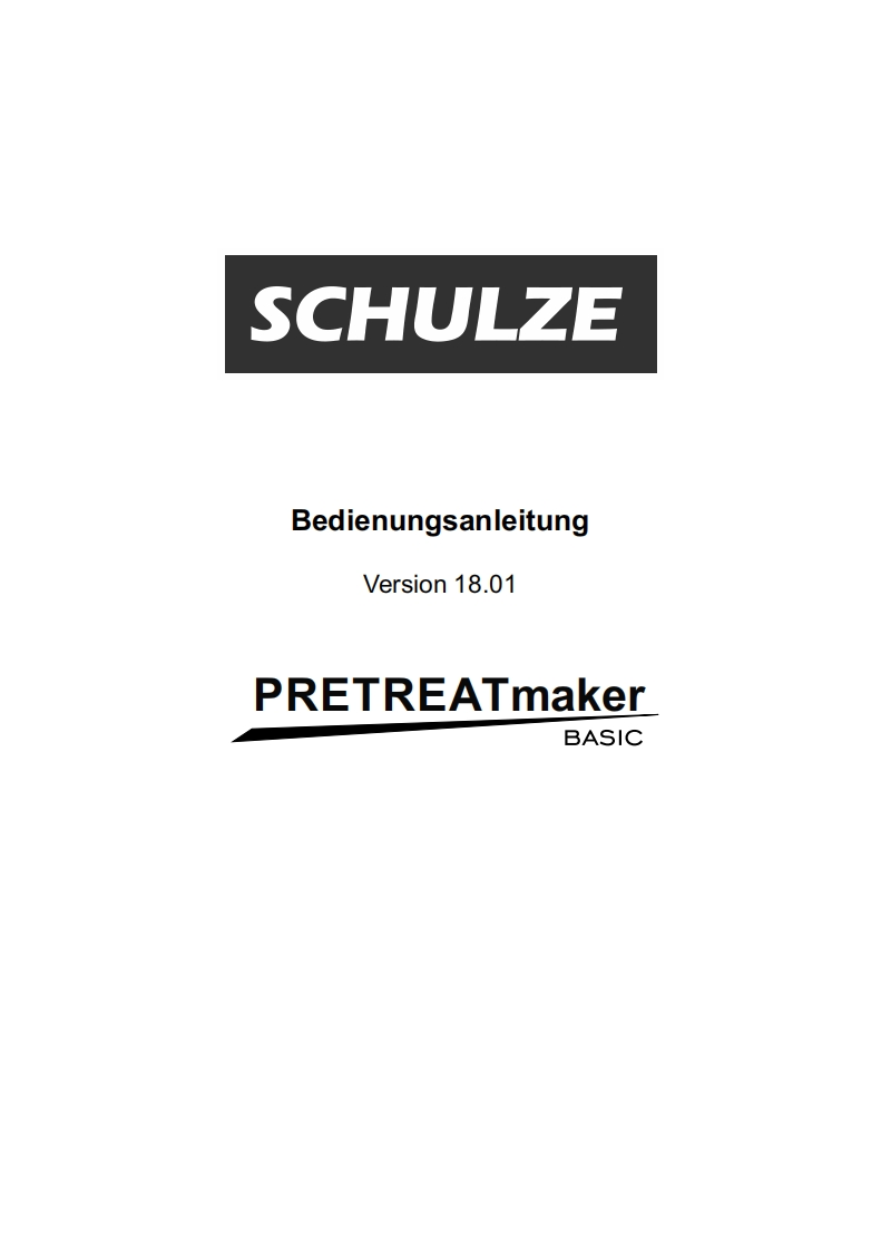 SchulzeBasicInstructionManualv18.01操作说明书手册