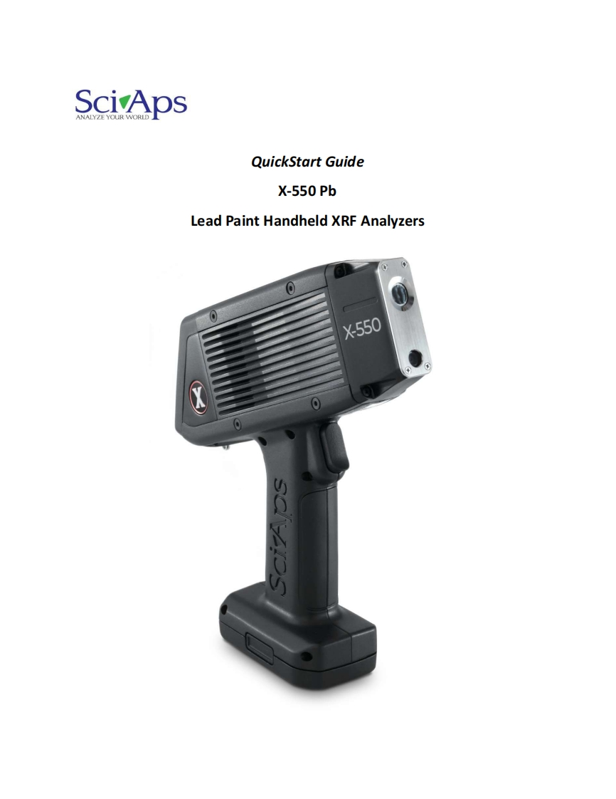 SciApsX-550PbQS使用说明书手册R34-14-22