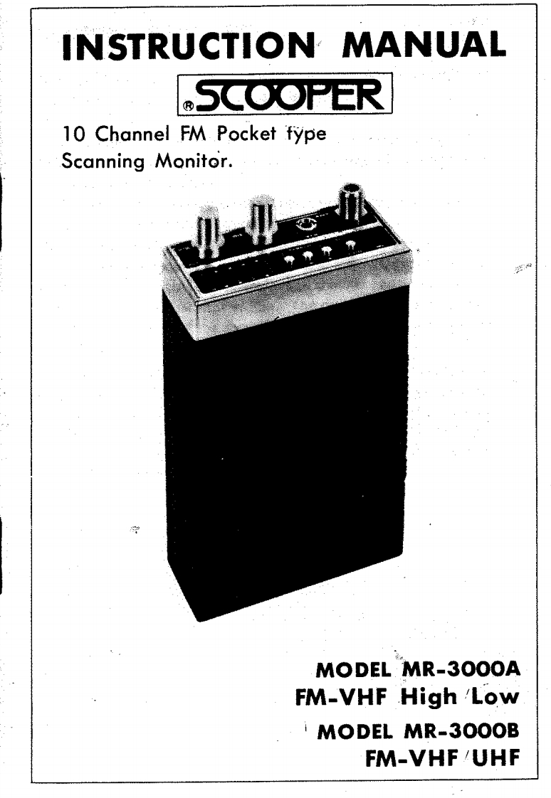 Scooper_MR-3000(A-B)_Manual操作说明书手册