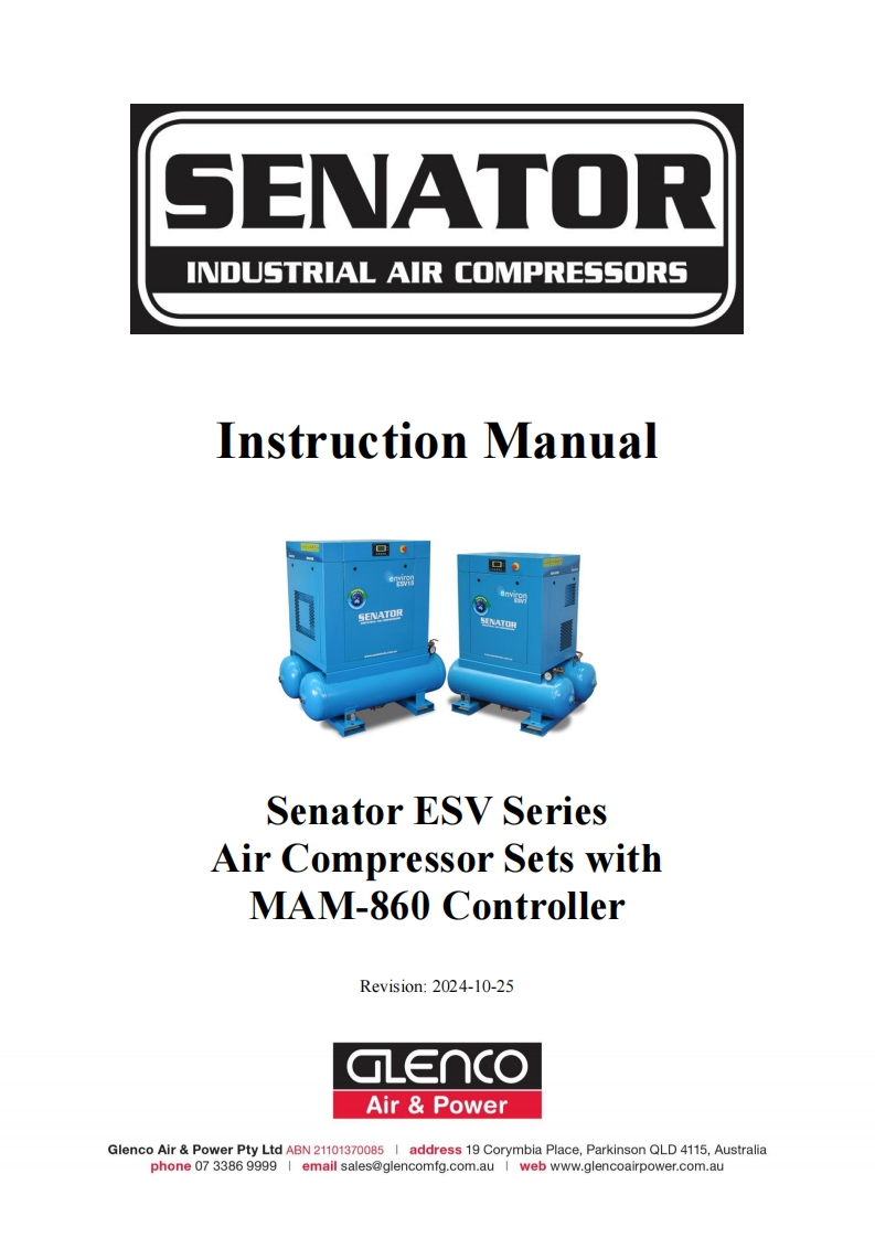 Senator-ESV-Series-with-MAM-860-Controller-使用说明书手册-2024-10-25-1
