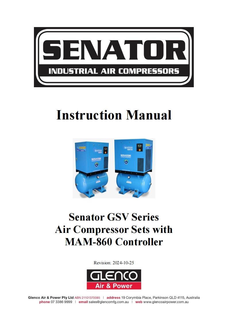 Senator-GSV-Series-with-MAM-860-Controller-使用说明书手册-2024-10-25