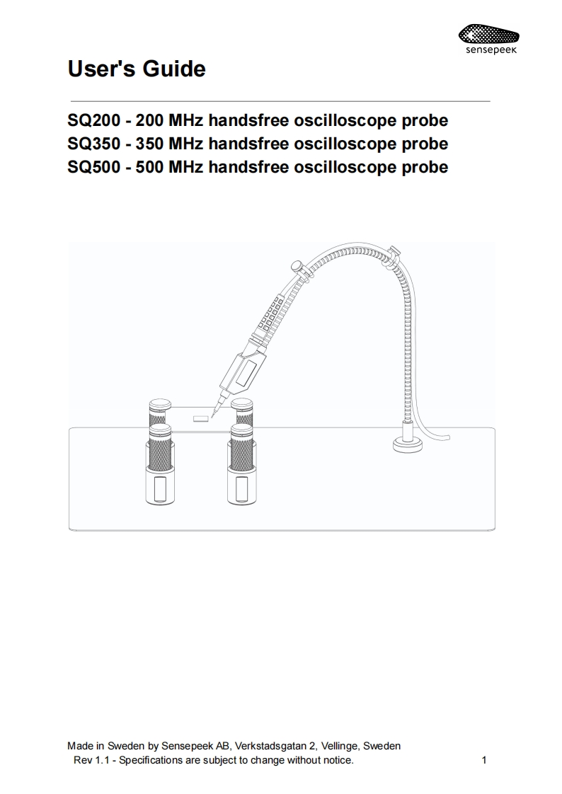 Sensepeek_SQ200-SQ350-SQ500_操作说明书手册