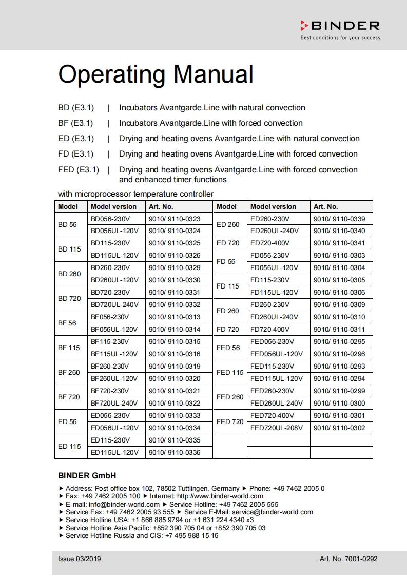 Series-FD-Avantgarde.Line-操作说明书手册