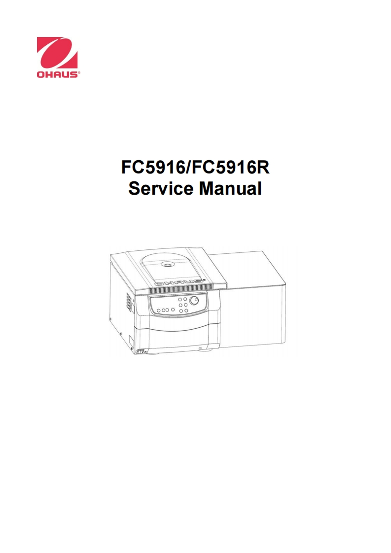 Service-操作说明书手册-Centrifuge-FC5916-FC5916R