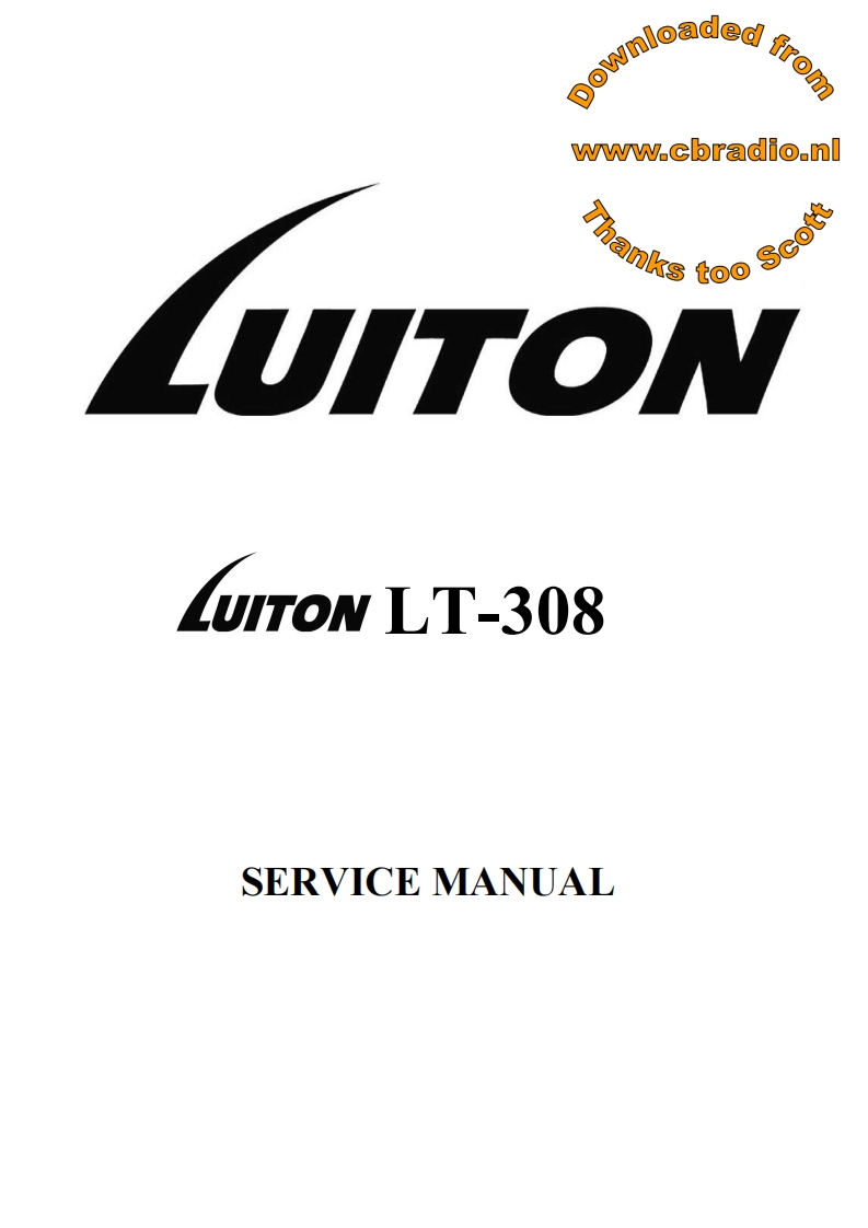 Service_Manual_Luiton_LT308_ENG维修手册含电器原理图