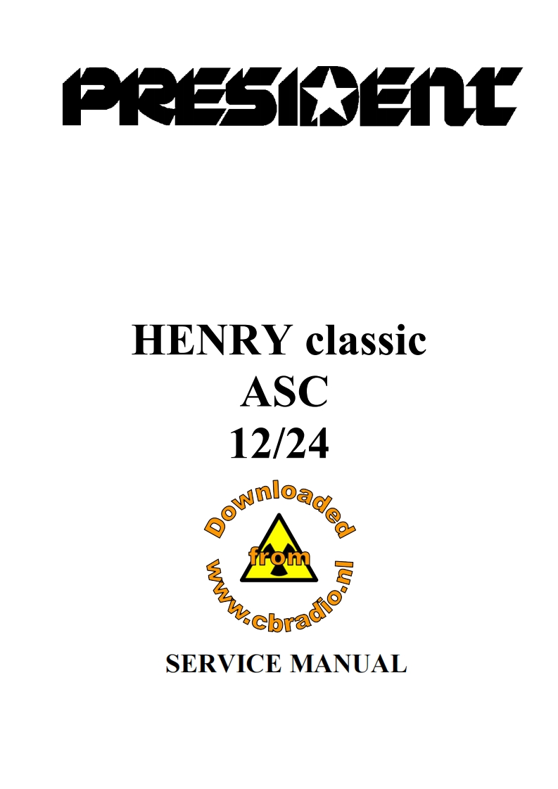 Service_Manual_President_Henry_ASC_Classic_12_24V_ENG维修手册含电器原理图