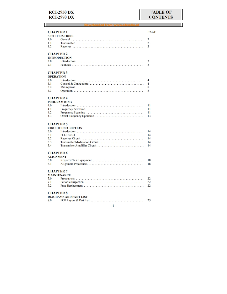 Service_Manual_RCI_2950DX_ENG维修手册含电器原理图