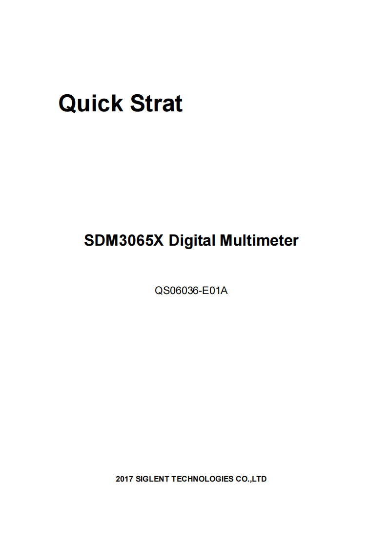 Siglent_SDM3065X_快速操作说明书手册-Web