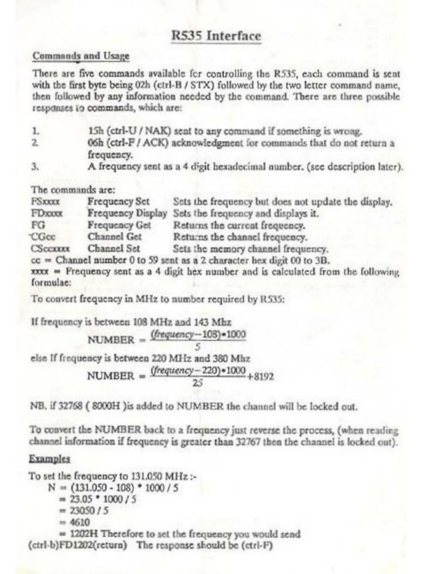 Signal-R-535-(Interface-Manual操作说明书手册)