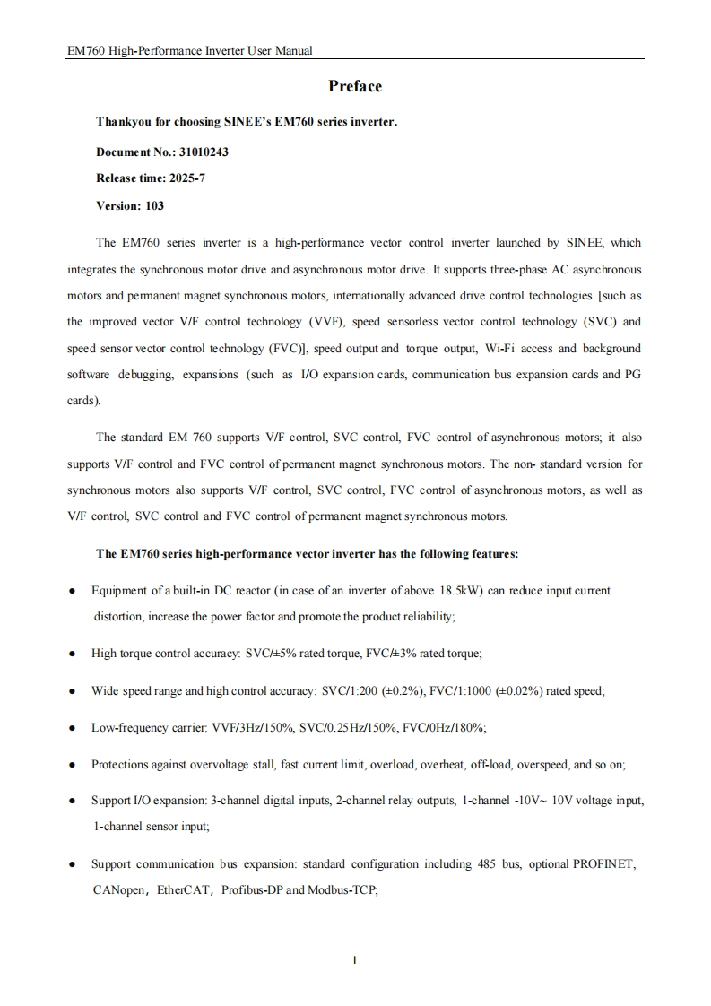 Sinee-EM760-Manual变频器操作说明书手册-ENG