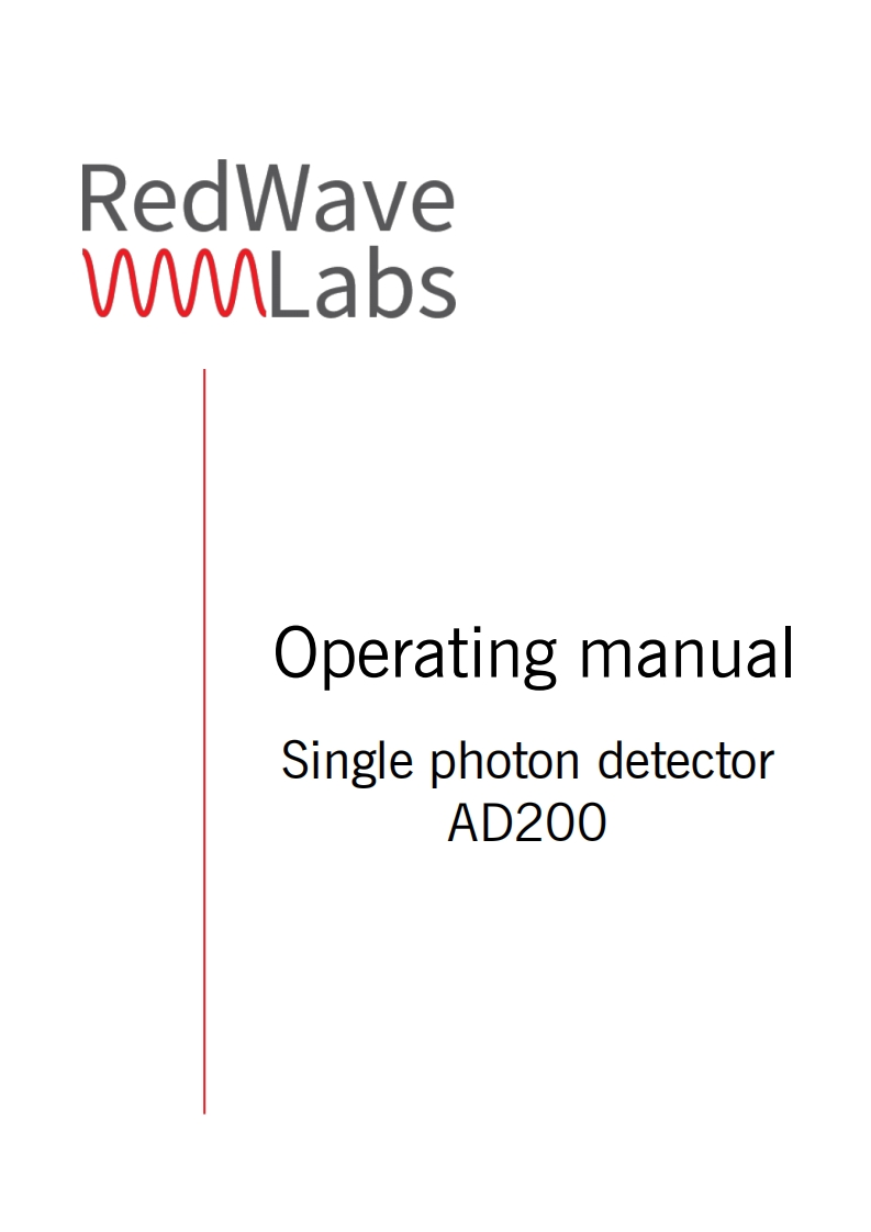 Single-photon-detector-AD200-标准操作说明书手册-R3