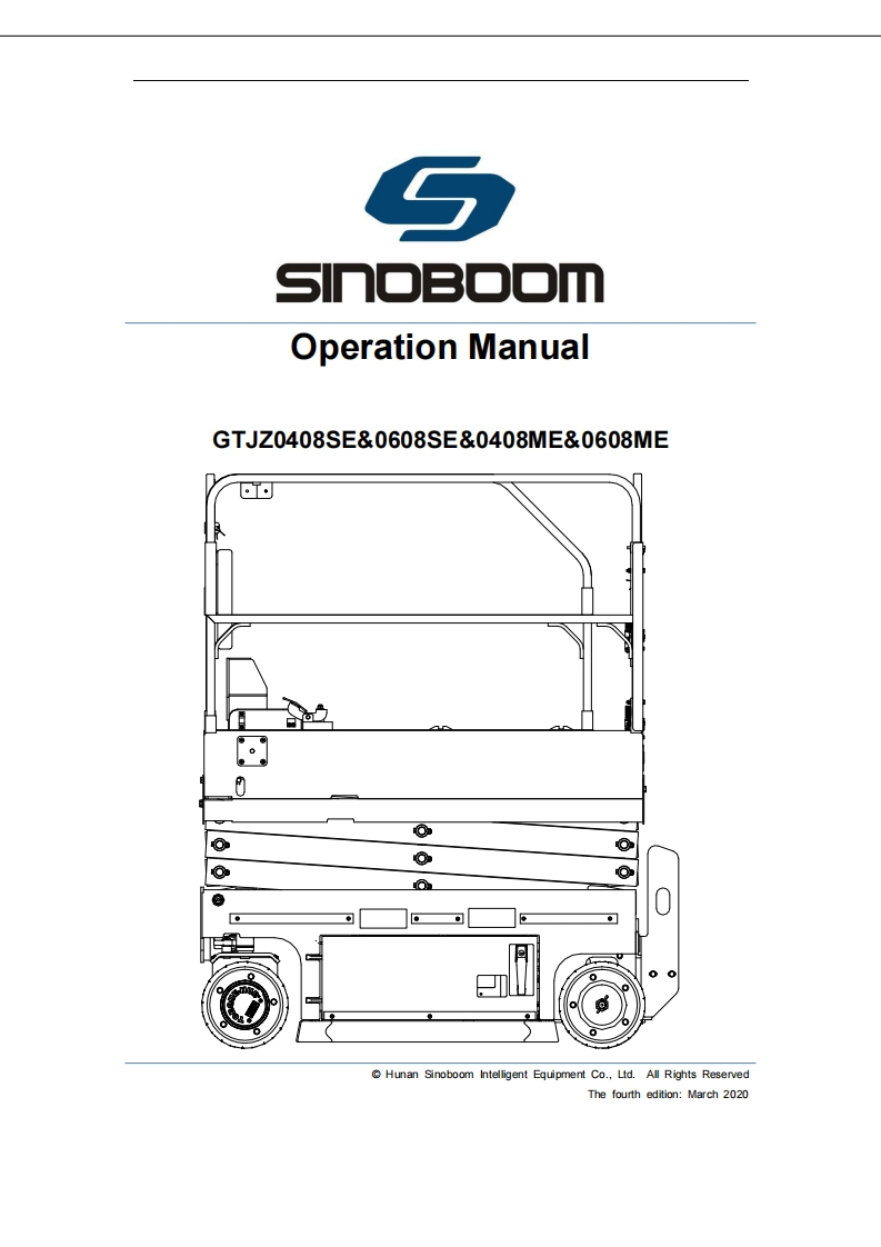 Sinoboom-0608ME-Operations-Manual操作与维护保养说明书手册