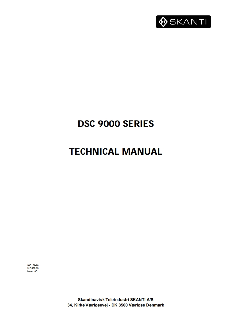 Skanti-DSC9000-Technical-Manual维修维护手册