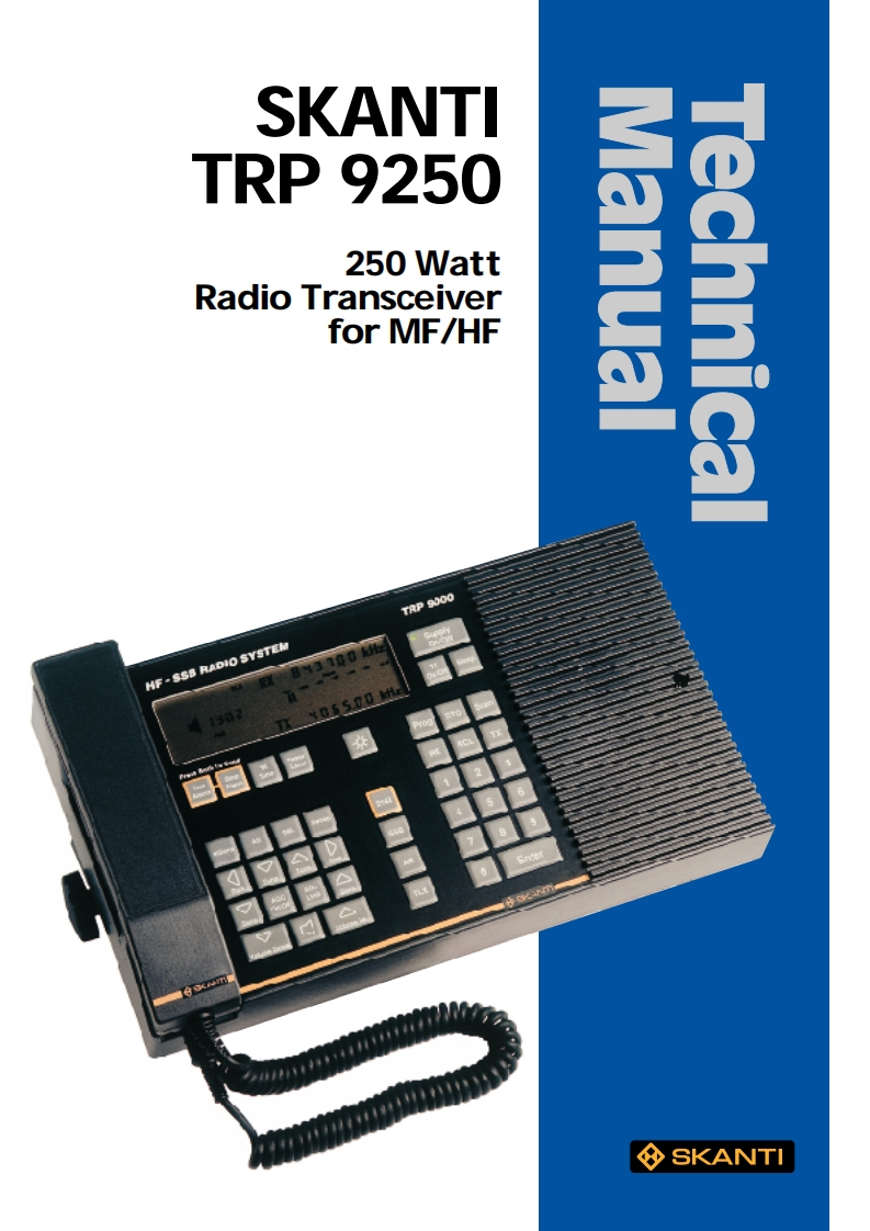 Skanti-TRP9250-Technical-Manual维修维护手册