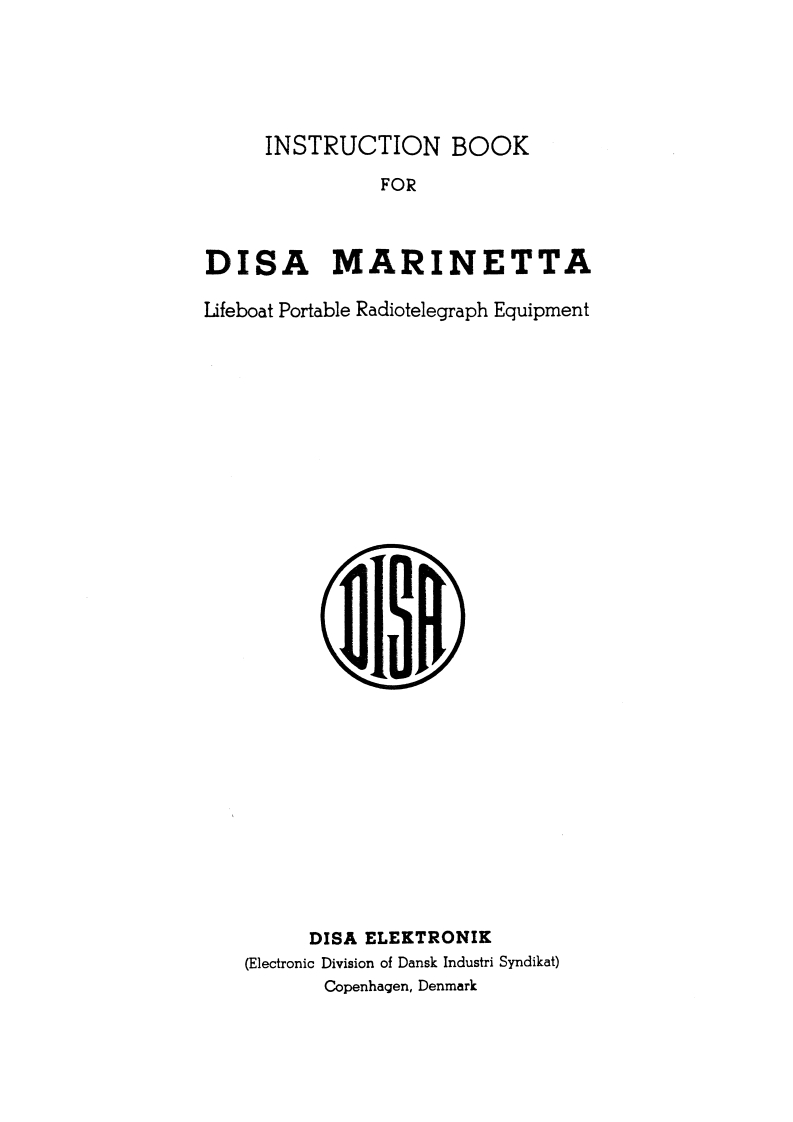 Skanti_DISA_Marinetta_Manual操作说明书手册
