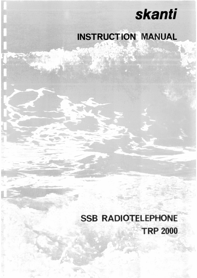 Skanti_TRP-2000_Manual操作说明书手册