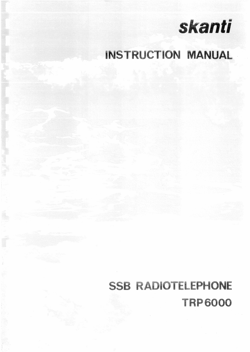 Skanti_TRP-6000_Manual操作说明书手册